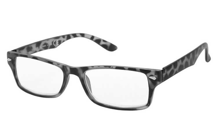 Smuk brille i spÃ¦ttet stel i sort-grÃ¥ nuancer